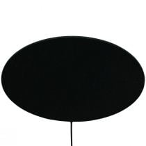 Artikel Tavla ovala svarta dekorativa pluggar trä metall 10x6cm 12st