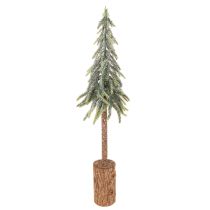 Artikel Konstgjord gran, glaserad finish, med träbas, vinterdekoration, 60 cm