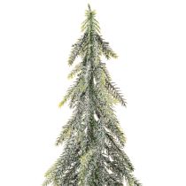 Artikel Konstgjord gran, glaserad finish, med träbas, vinterdekoration, 60 cm