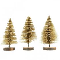 Artikel Minigranar bordsdekoration guld Juldekoration H7cm 6st