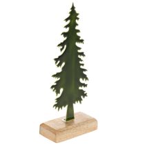 Artikel Dekorativ julgran på träfot, 26 cm