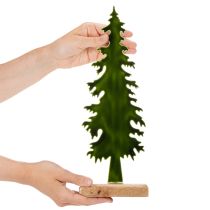 Artikel Dekorativ julgransfigur med träbas, 36 cm