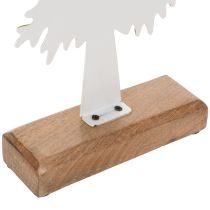 Artikel Dekorativ julgran på träbas, borddekoration, jul, 46 cm