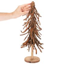 Artikel Julgran gjord av pilgrenar på träbas, 48 cm