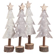 Artikel Julgran av filtdekoration med stjärnkräm beige 18cm 4 st