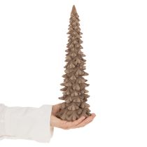 Artikel Dekorativ flockad julgran för vinterdekoration, 34 cm