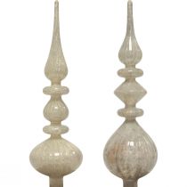 Artikel Julgranstopper Julgranstopper glas vitt glas silver 34cm 1st