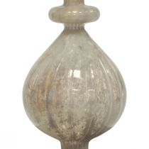 Artikel Julgranstopper Julgranstopper glas vitt glas silver 34cm 1st
