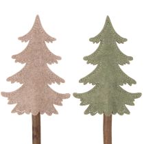 Artikel Dekorativ julgran på pinne för krukor och höga arrangemang, 45 cm, 6 stycken