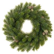 Artikel Konstgjord grankrans med kottar för dörr eller bord, 30 cm