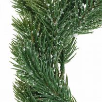 Artikel Konstgjord julkrans, dekorativ krans, frostig, Ø25 cm, dörrkrans, adventskrans, glitter