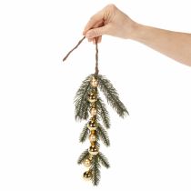 Artikel Konstgjord grangren med guldfärgade mini julgranskulor, 46 cm, 2 stycken