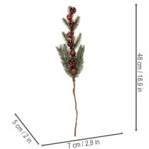 Artikel Konstgjord grangren med julgranskulor, 48 cm, 2 stycken