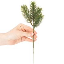 Artikel Konstgjord grön grangren för vinterdekorationer, 25 cm, 24 stycken