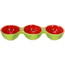 Artikel Tapas Set Vattenmelon Dip skålar Keramik 8,5×28cm 1st