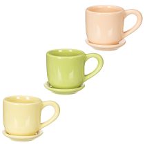 Artikel Kaffekopp, dekorativ borddekoration för en elegant rumsdesign med växter, 11 cm, 3 stycken
