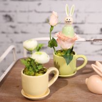 Artikel Kaffekopp, dekorativ borddekoration för en elegant rumsdesign med växter, 11 cm, 3 stycken