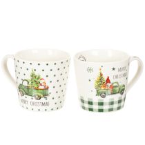 Artikel Kaffemugg Merry Christmas julbilmotiv keramikmugg 10cm 2 st