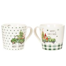 Artikel Kaffemugg Merry Christmas julbilmotiv keramikmugg 10cm 2 st