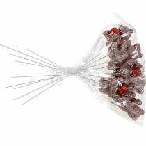 Artikel Dekorativ pluggbjörn med hjärta, Alla hjärtans dag, blompluggglitter 9 st