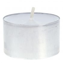 Värmeljus 75 stycken vita i aluminiumskål brinntid 8 timmar