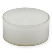 Värmeljus maxi med transp. Överdrag vit 54mm 16st