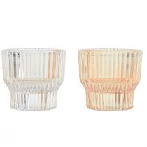 Artikel Värmeljusglas värmeljushållare tonat glas Ø5,5cm H5cm 2st