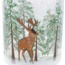 Artikel Värmeljushållare glas Julsprakande värmeljusglas H13cm