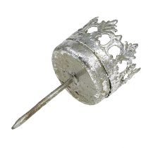 Artikel Värmeljushållare silver för uppklistring Ø4cm H9,5cm 4st