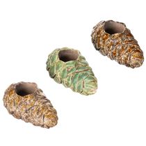 Artikel Värmeljushållare med kottemotiv, ljushållare, 8 cm, 3 st