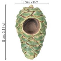 Artikel Värmeljushållare med kottemotiv, ljushållare, 8 cm, 3 st