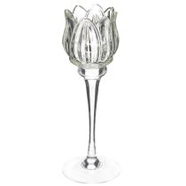 Artikel Glasblomsljusstake för elegant bordsdekoration, evenemang och bröllop, 22 cm