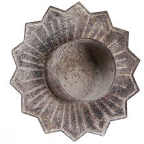 Artikel Värmeljushållare vintage värmeljus för stickning grå Ø9cm H8,5cm 4st