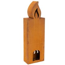 Artikel Julljushållare, rostig metallljushållare, hjort, 45x14cm