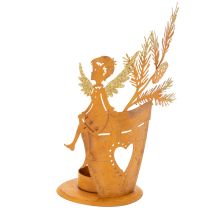 Artikel Julljushållare, ängladekoration, rostdekoration, Ø8cm H18cm