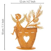 Artikel Julljushållare, ängladekoration, rostdekoration, Ø8cm H18cm