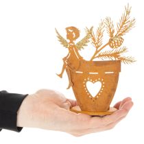 Artikel Julljushållare, ängladekoration, rostdekoration, Ø8cm H18cm