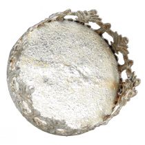 Artikel Värmeljushållare med glas för att plugga in vintage silver Ø5,5cm H8cm 4st