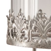 Artikel Värmeljushållare för pluggning med glas silver antik Ø7cm 4 st