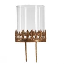 Artikel Värmeljushållare för inkoppling med ljusglas guld Ø7cm 4 st