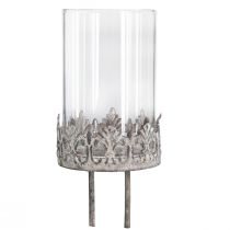 Artikel Värmeljushållare för inkoppling med ljusglasgrå Ø5,5cm 4st
