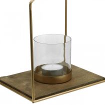 Lykthus metall värmeljushållare bordsdekoration 26×20×35cm