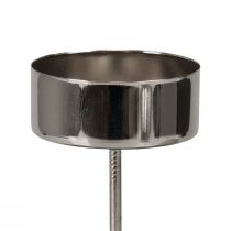Artikel Värmeljushållare för stickning av adventskrans silver Ø4cm 8 st