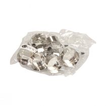 Artikel Värmeljushållare för stickning av adventskrans silver Ø4cm 8 st