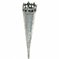 Artikel Värmeljushållare för stickning av silver Ø5cm H24cm 4st