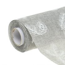 Bordsband med granmotivgrå 20 cm 5m