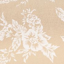 Artikel Bordsband med blommor bordslöpare bomull beige 15cm 3m