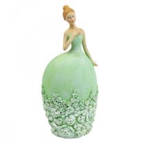 Bordsdekoration vårdekoration figur kvinna klänning grön H20cm 2st