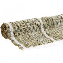Bordstablett sjögräs natur, vit Liten bordslöpare Bordstablett 47×33cm