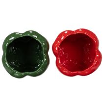 Artikel Paprika i keramik för modern köksinredning, lämplig för alla inredningsstilar, 13 cm, 2 stycken